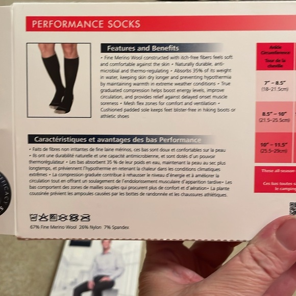 Sigvaris sports merino compression socks nwt - Picture 3 of 4